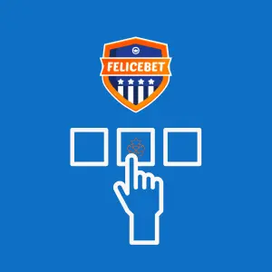 Felicebet logo with hand selecting bonus