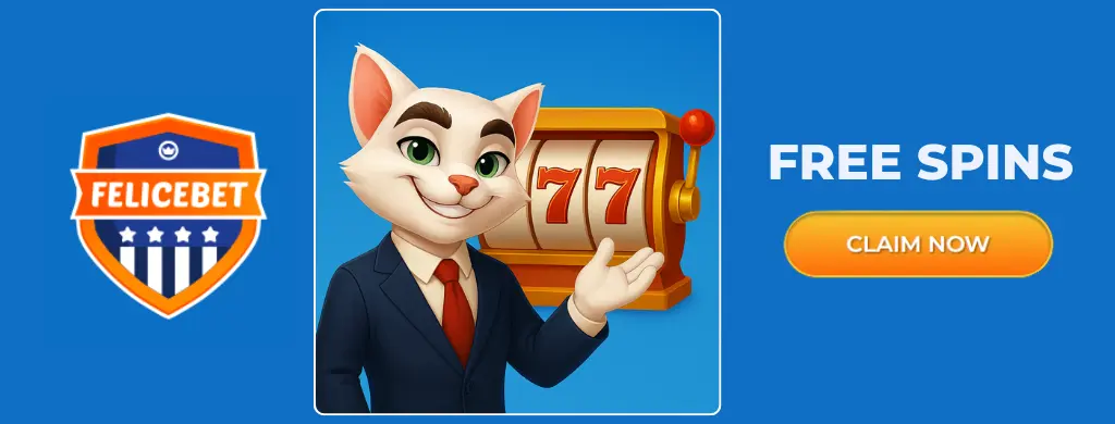 Felicebet cat mascot with free spins slot machine